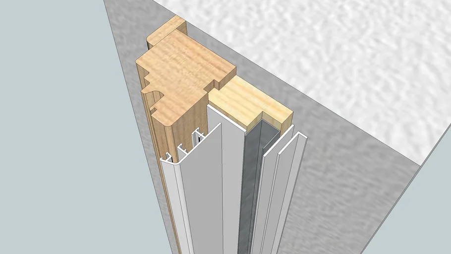 Telaio finestra con imbotte per "legno-alluminio"