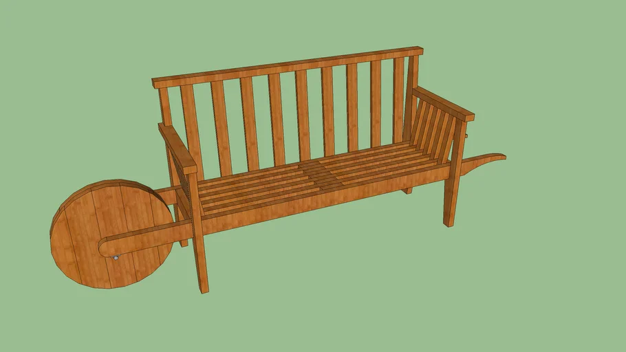 Wheelbarrow Garden Bench by Lutyens
