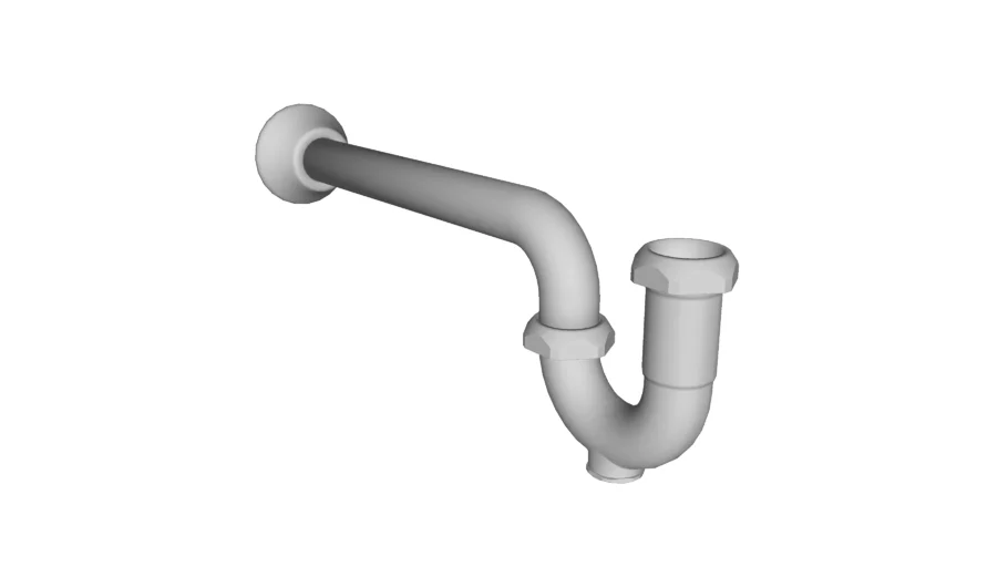 K-9018 Adjustable P-trap with long tubing outlet, 1-1/4" x 1-1/4"