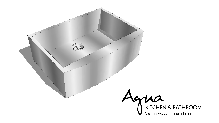 Apron front kitchen sink (code: EMIRA) by Agua Canada