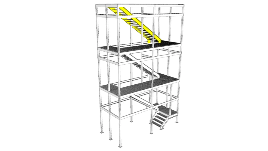 Escaleras Metalicas, 3 niveles