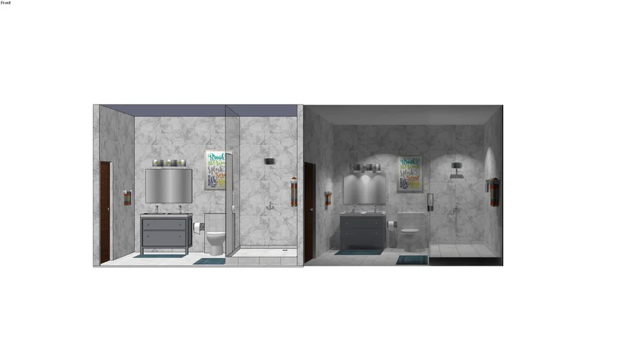 Bathroom with Ikea Fixture
