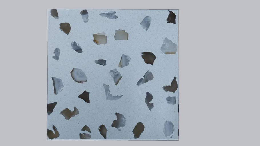 White Base Terrazzo with Semi Precious Stone Chips