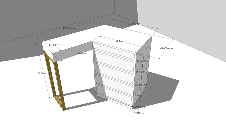 mini makeup table