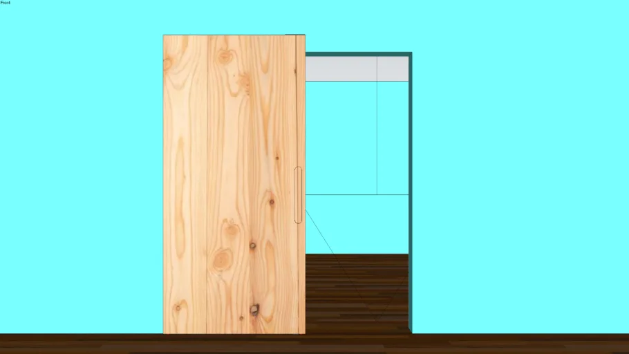 DIY Invisible Barn Door Hardware Model 2