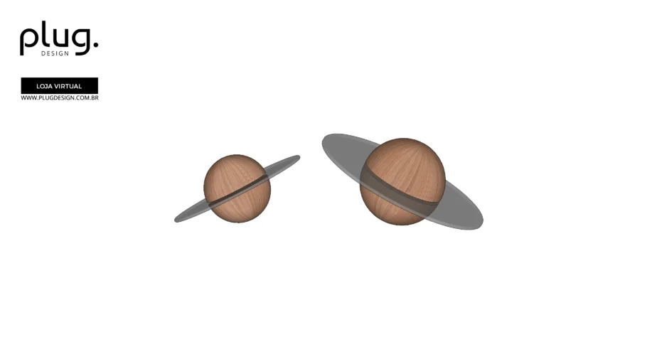 ESCULTURA SATURNO PLUG DESIGN ADORNO DECORAÇÃO