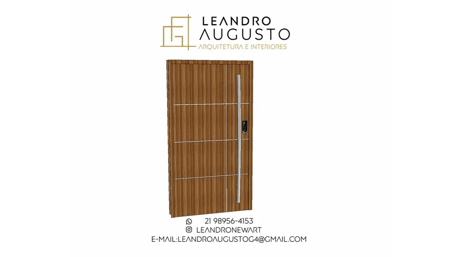 porta com fechadura eletrônica 1137x2100mm