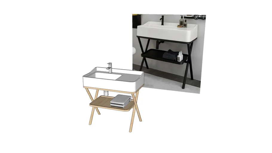 Siwa Vanity Sink with Tray by Cielo