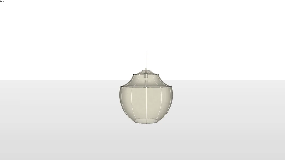 Westwing Hanglamp Beau van netstof in crèmekleur Ø55 x H52 cm