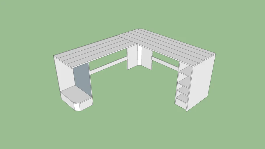 Custom L-Shaped Gaming Desk
