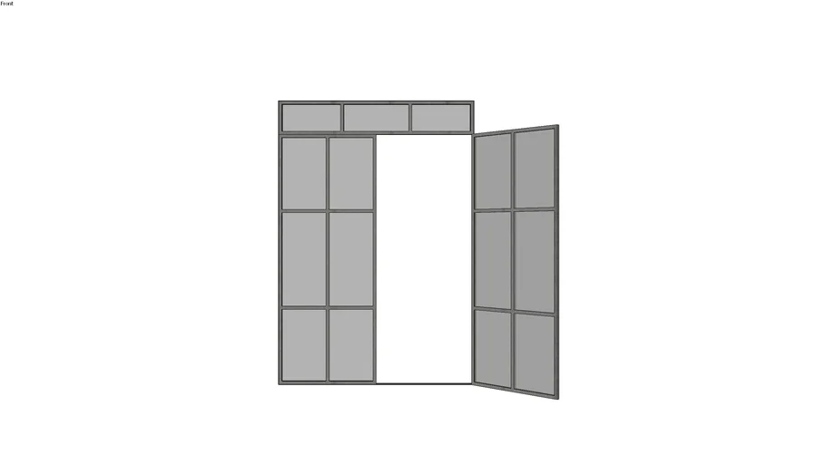 Puerta en estructura metalica