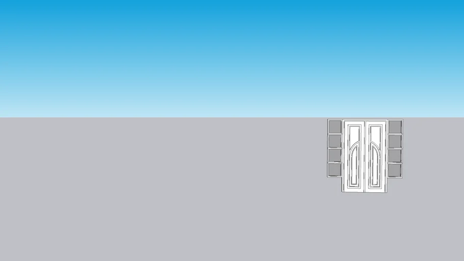 Pintu Modern American bukaan 2 pintu