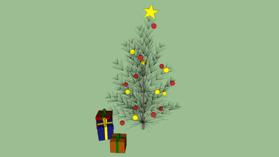 Árbol de Navidad con regalos