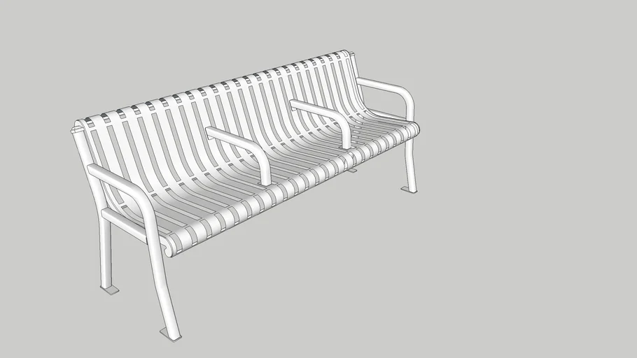 Streetside 6' Contour Bench with Divided Seating