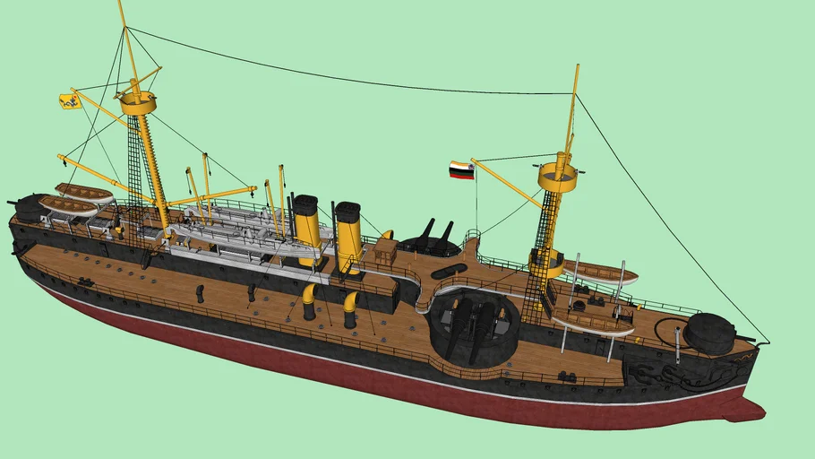 北洋水师铁甲舰 定远号Qing imperial navy  dingyuan