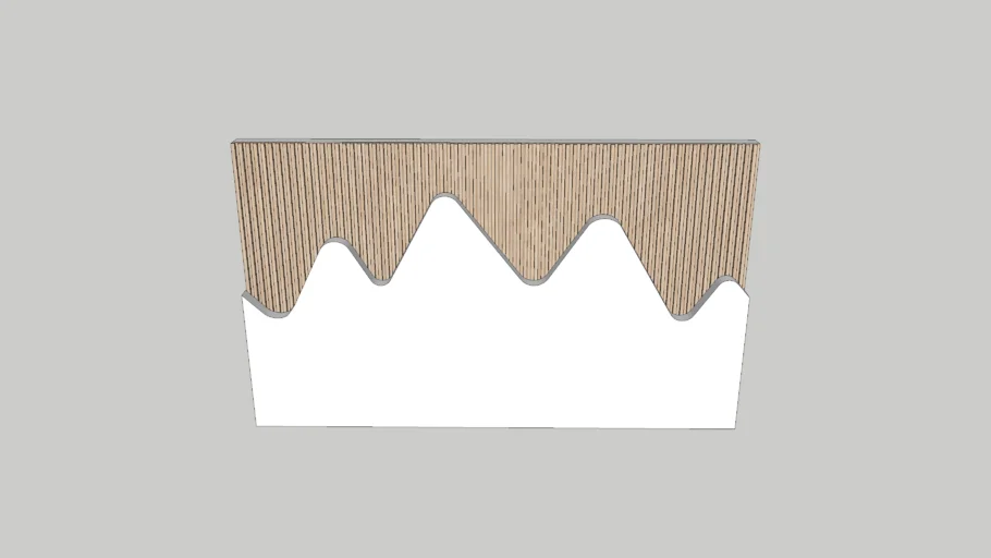 Mountain feature wall with fluted panel