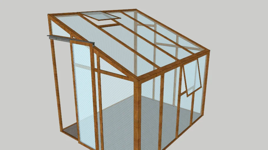 6x8 Cedar Lean To Greenhouse