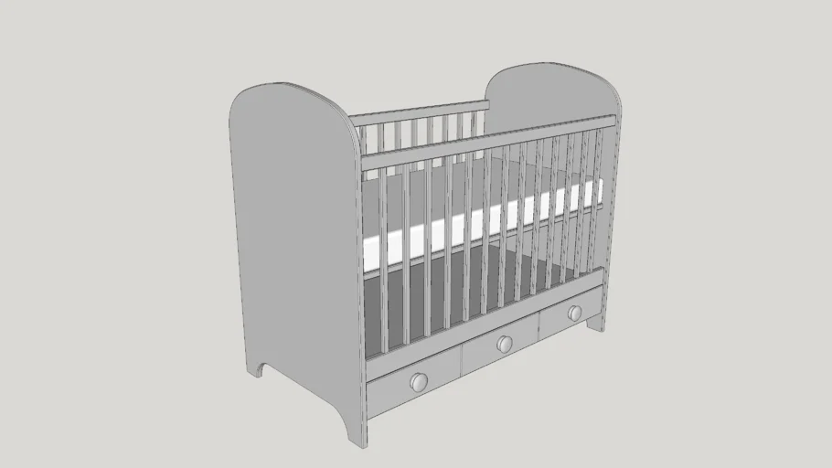 IKEA GONATT Cot, light grey