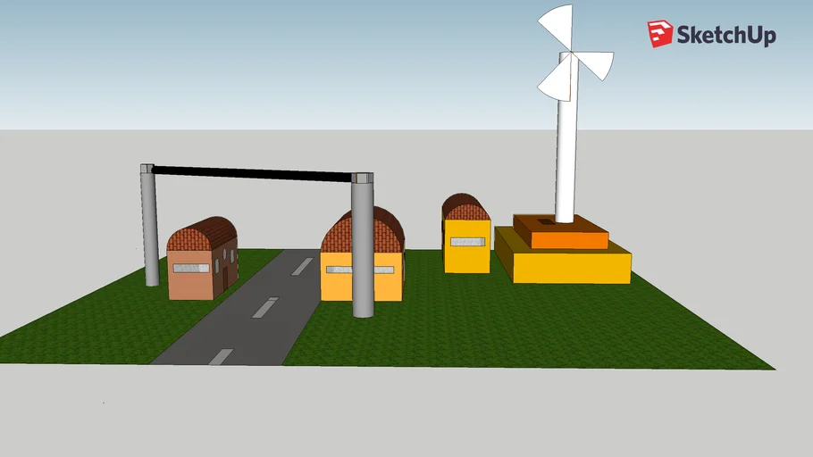 Maqueta energía eólica