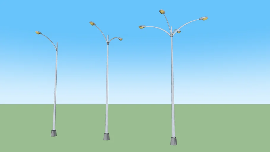 Highway street light poles