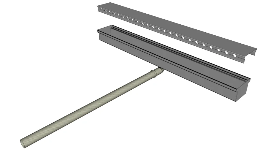 RALO LINEAR - CALHA CT13 E GRELHA LIS PALMETAL EM AÇO INOX