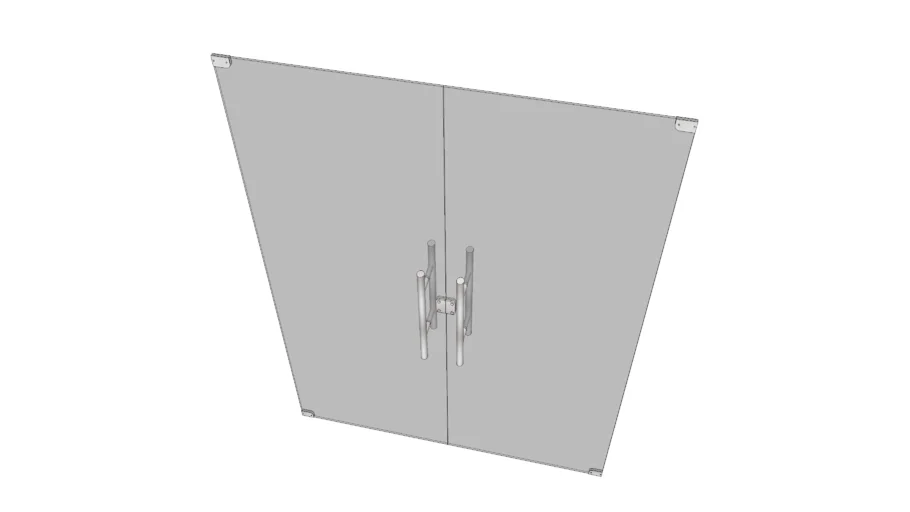 Porta de Vidro de Abrir 2 folhas 150cm