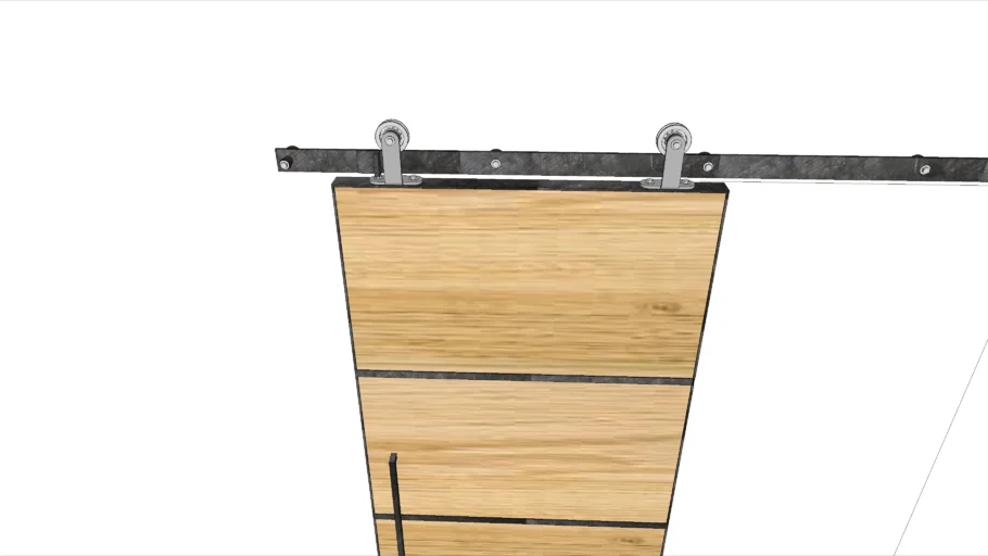 Sliding wood metal door 