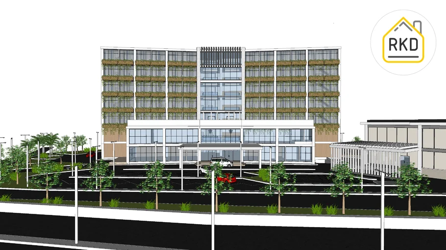 HOTEL GREEN BUILDING WITH SITE PLAN - Rumah Kreasi Desain