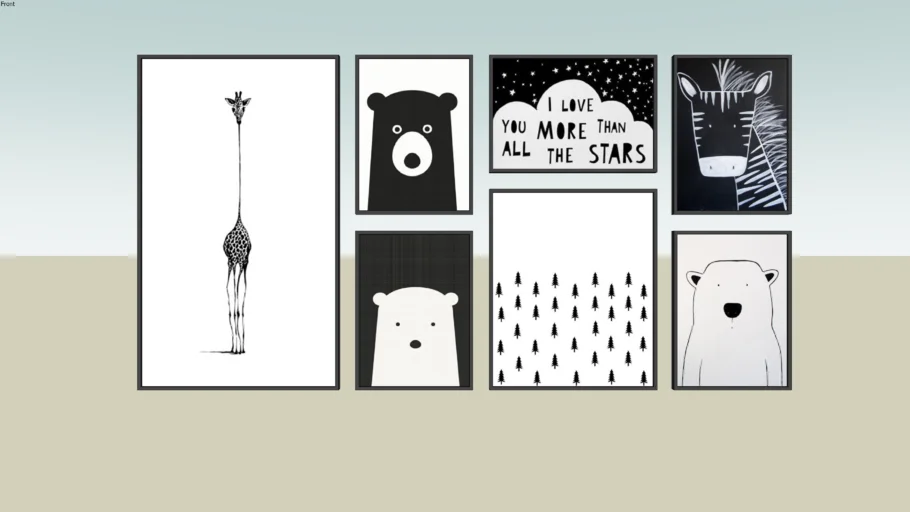 QUADROS CRIANÇAS PRETO E BRANCO | KIDS FRAME P&B