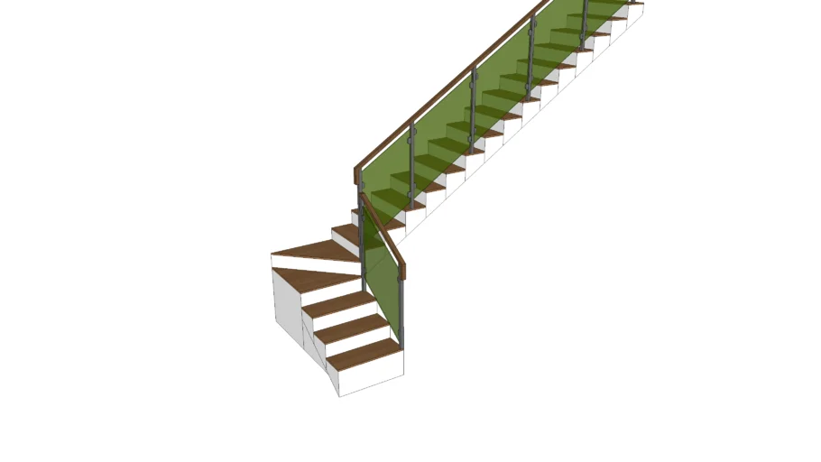 stair glass railing