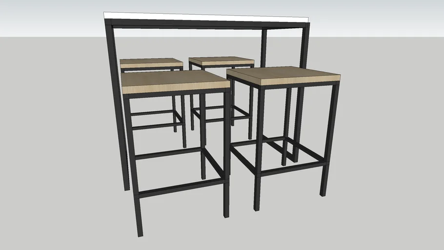 120CM X 60CM TABLE MEJA 120CM X 60CM CAFE TABLE ENSCAPE VRAY LUMION BLEN