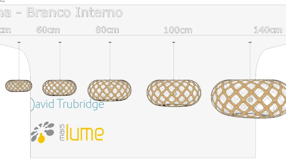 Luminária Pendente Kina cor branco interno