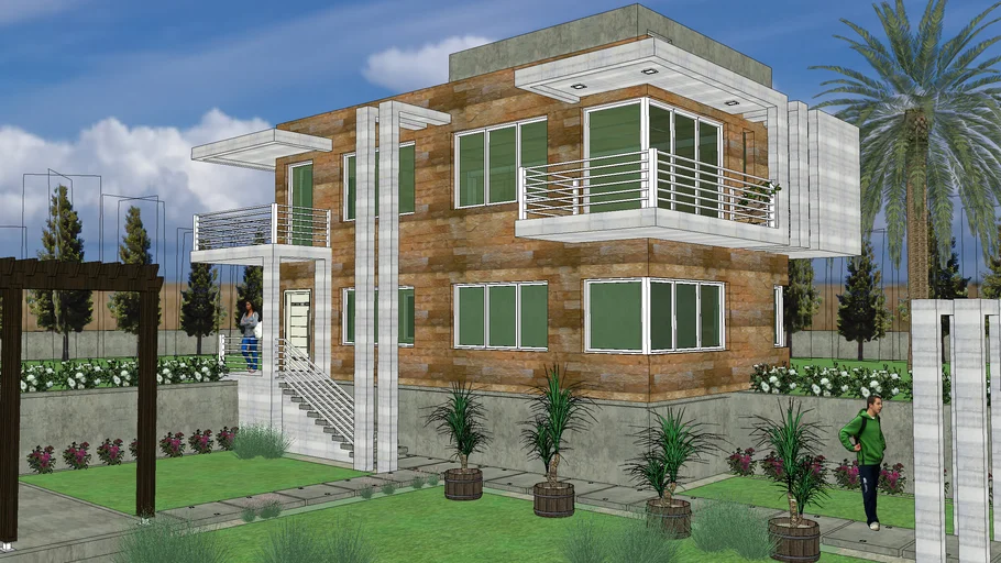 Modern villa design - house - home