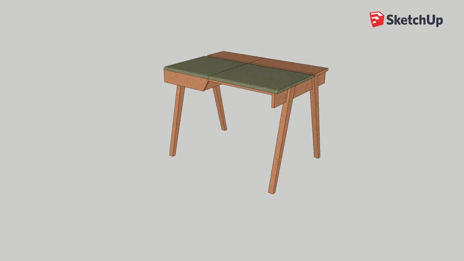 Beckett - Petit bureau en chêne et cuir - Habitat