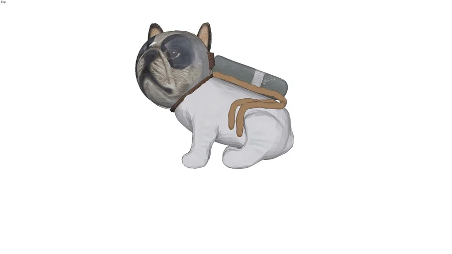 61567 Deco Figurine Space Dog Sitting 18cm