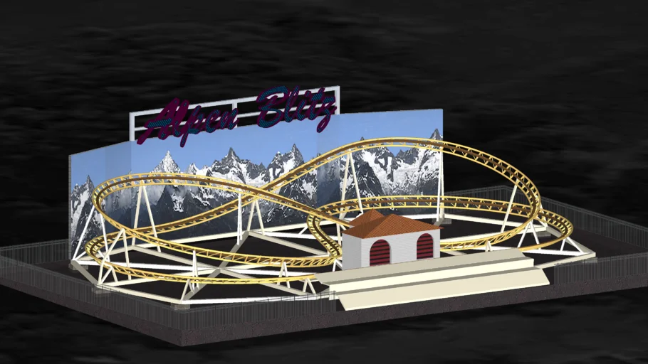 Montaña Rusa Alpen Blitz (Roller Coaster) - Parque de la Ciudad