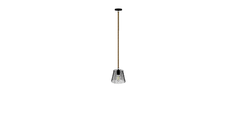 Hanging lamp chicken wire