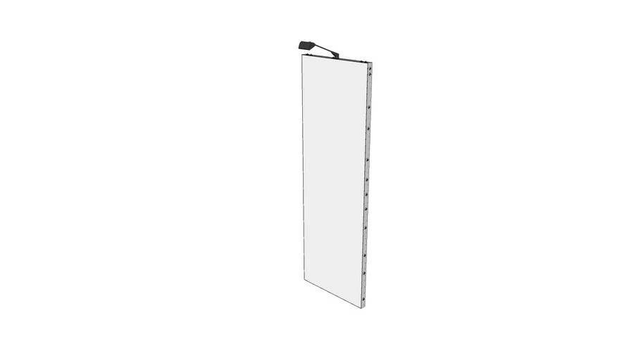 End frame FW60 850x2500 mm incl Spotlight LED FW60 | 3D Warehouse
