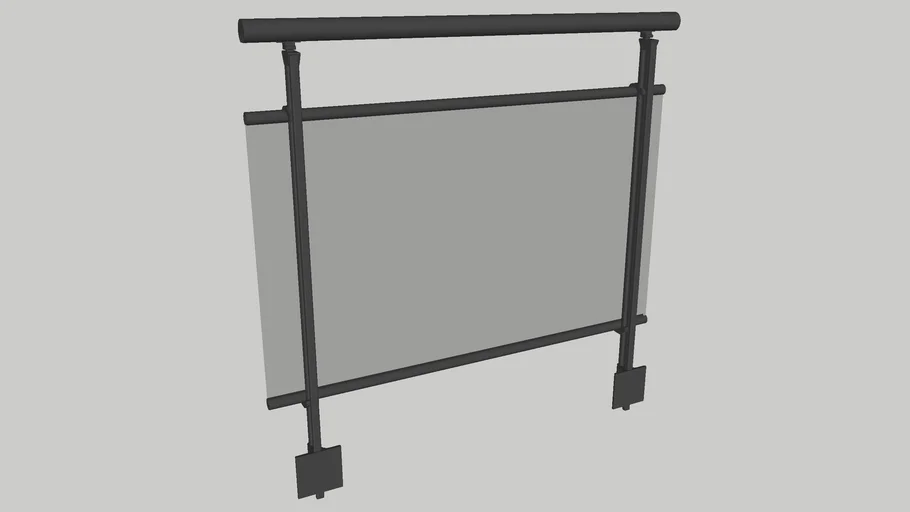 Garde-corps verre acier pose anglaise
