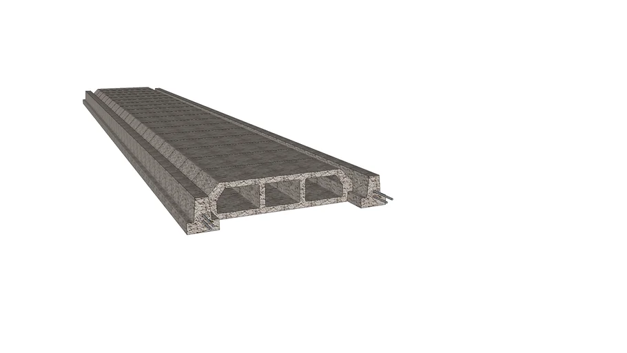 Hourdis béton de 200 x 120 x 530 avec poutrelles en béton précontraint