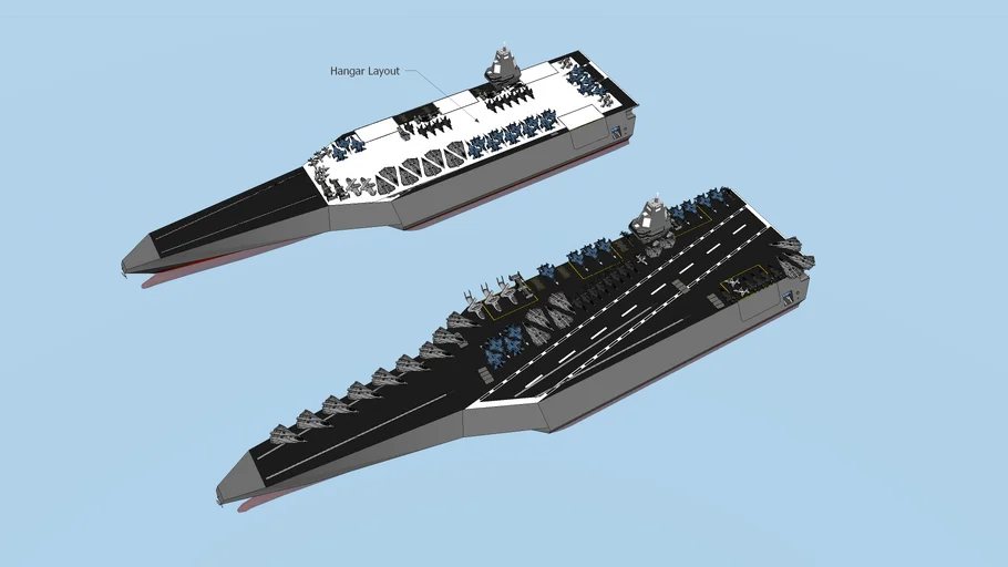 Trimaran Aircraft Carrier - Single Strip | 3D Warehouse