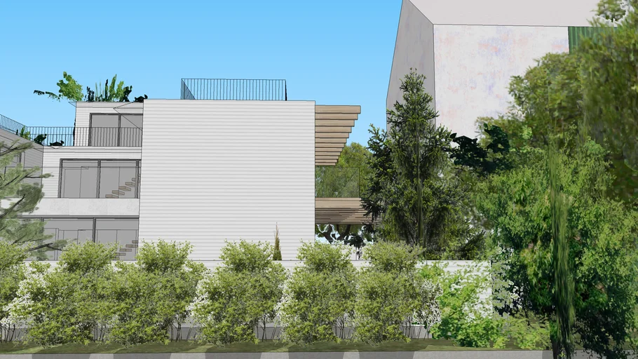 House with lower garden