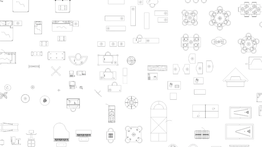 2D Furniture Library