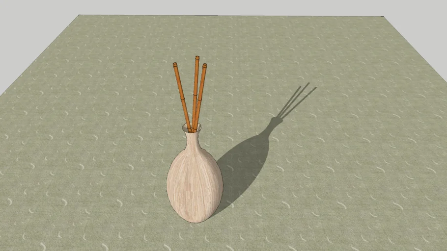 Ceramic Vase with Bamboo