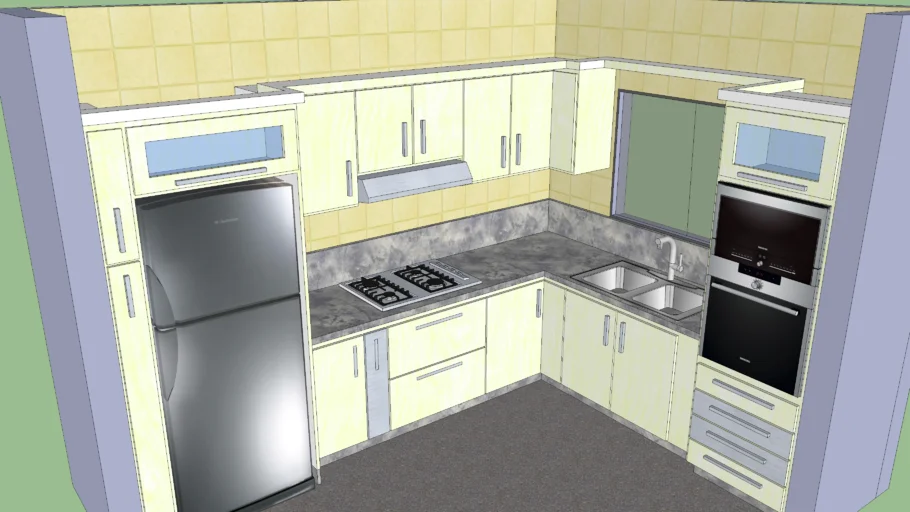 COCINA EMPOTRADA TIPO " L"