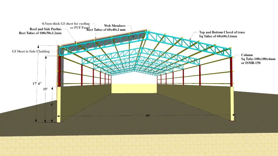 lattice Truss Shed Fabrication