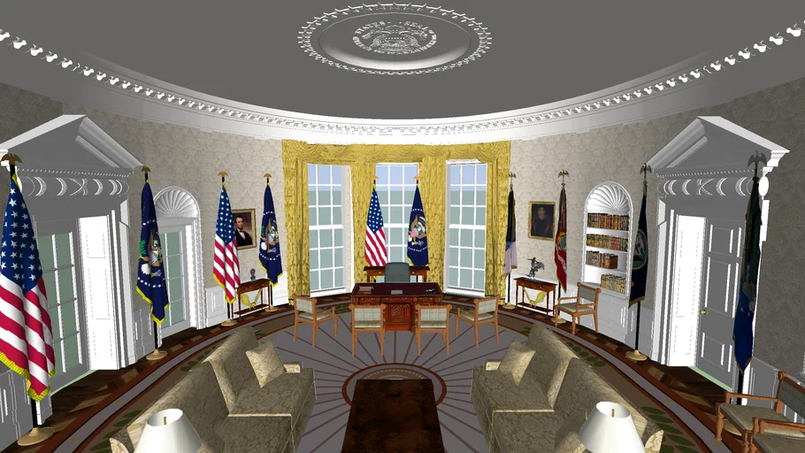 45th President of The United States - Donald J. Trump's Oval Office