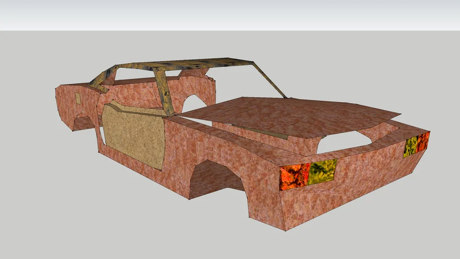 Rusty abandoned car