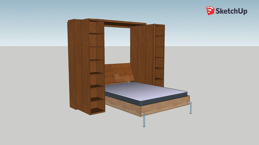 Madison Bifold Bookcase Murphy Bed