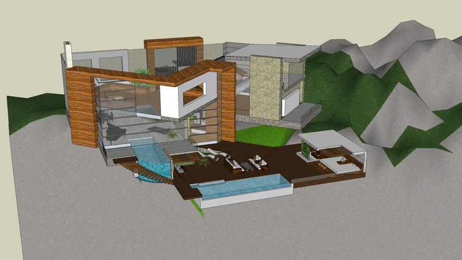 Modern loft hillside mansion